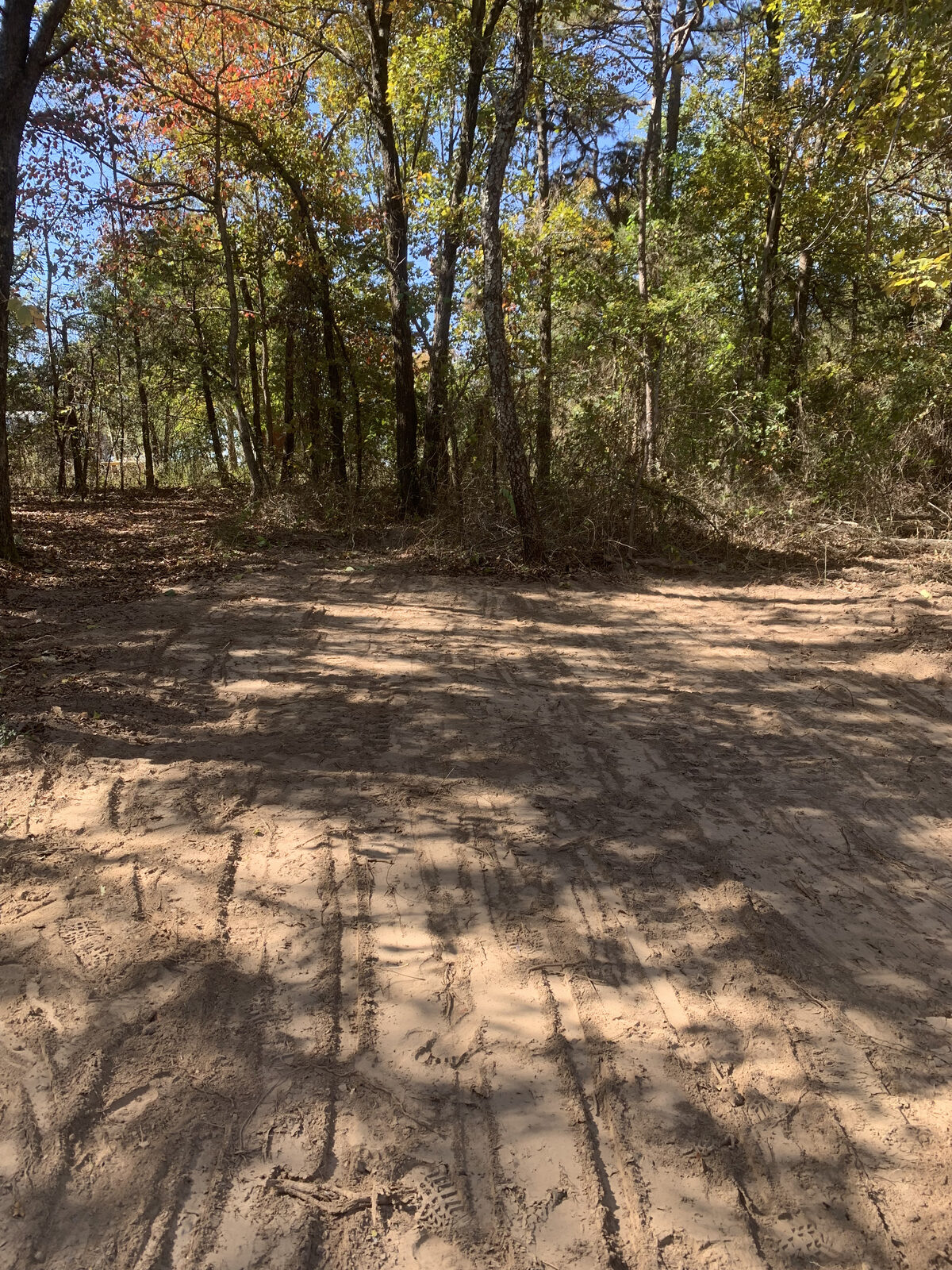Cleared and graded container pad after excavation work